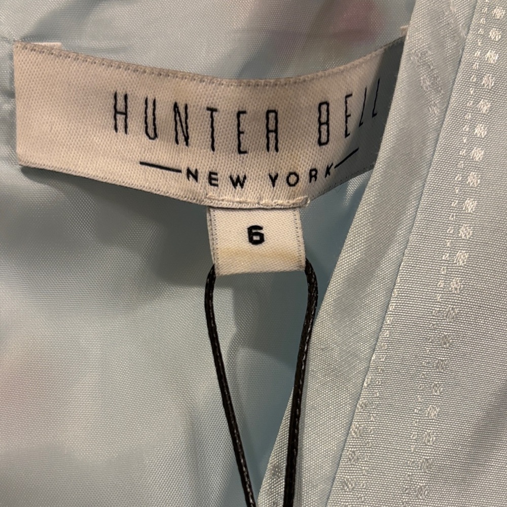 Hunter Bell Light Blue Maxi Dress with Pink Accents - Picture 3 of 7
